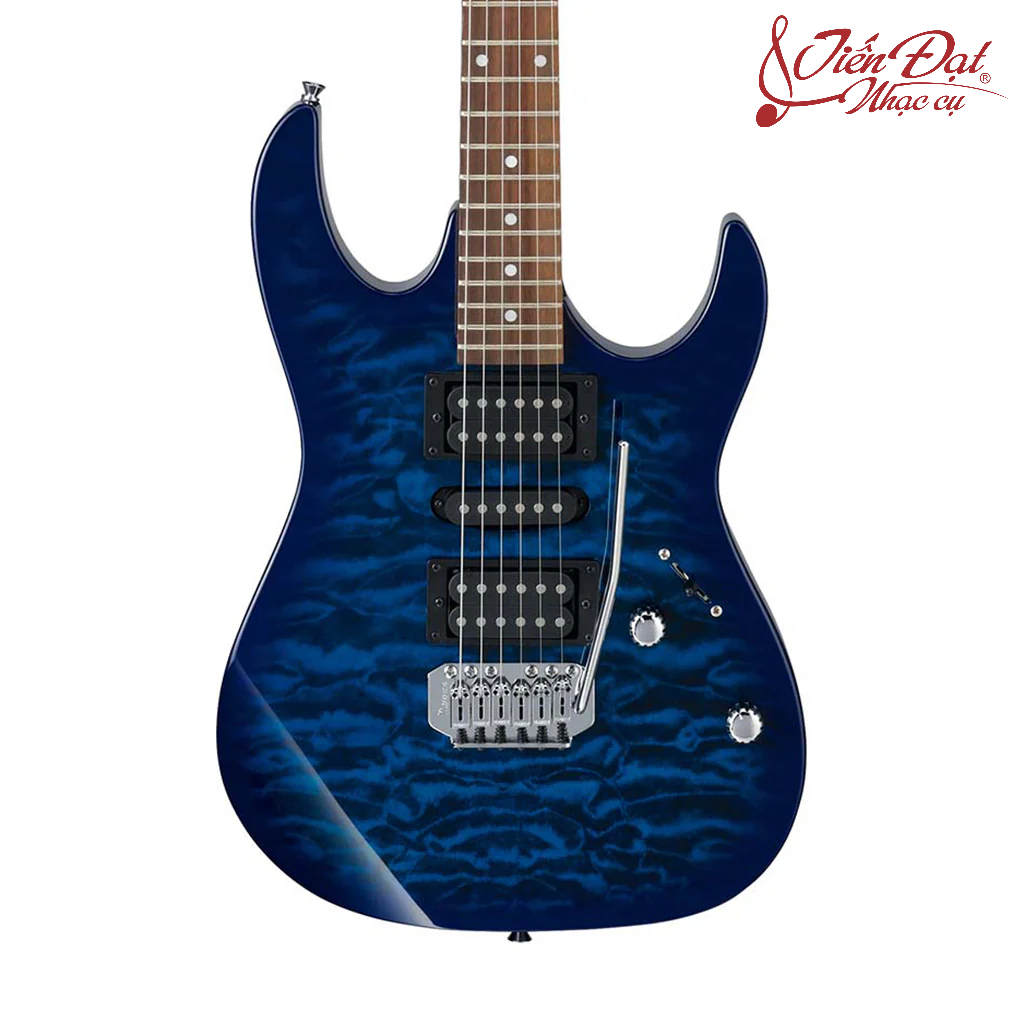Đàn Guitar điện Ibanez Gio GRX70QA-TBB Electric Guitar, Transparent Blue Burst 1