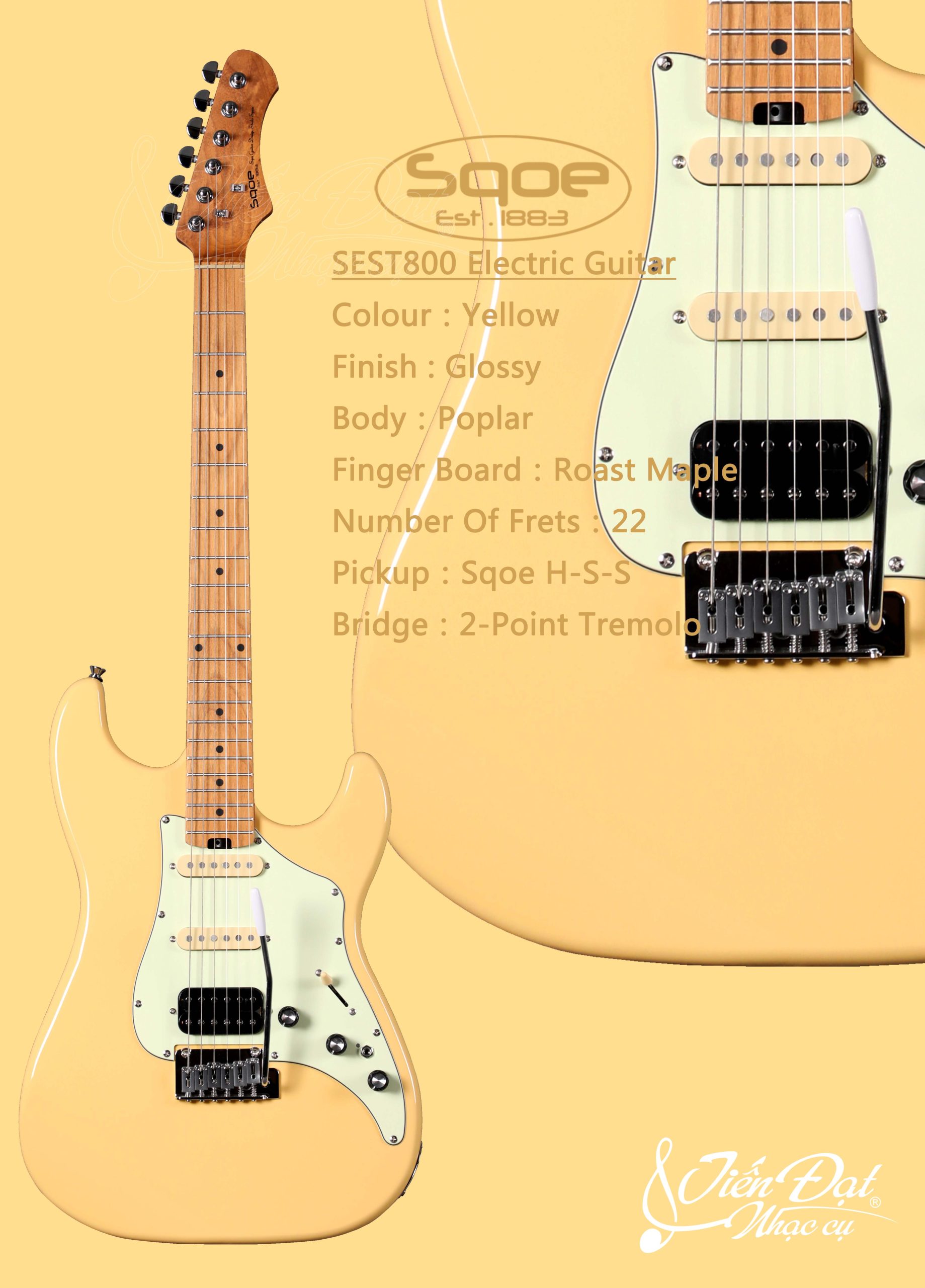 Đàn guitar điện SQOE SEST800 28