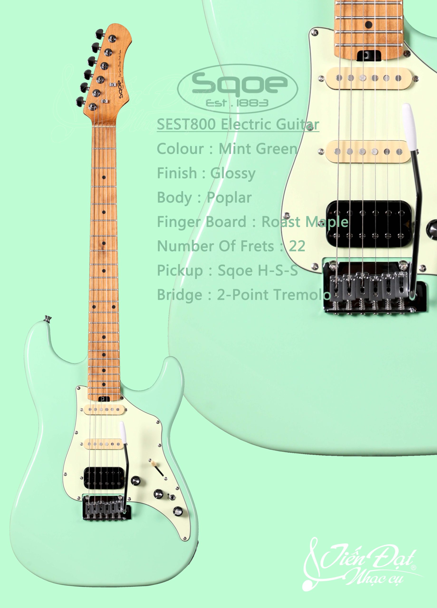 Đàn guitar điện SQOE SEST800 25