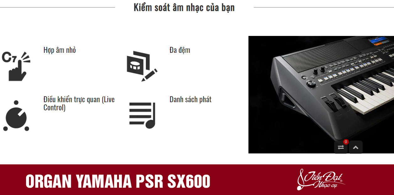 organ PSR SX600 gia re, tinh nang